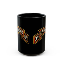 Load image into Gallery viewer, Black Mug  (15oz) - Army - 3rd Ranger Battalion - Ranger Scroll - 3D - Enhanced
