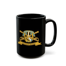 Load image into Gallery viewer, Black Mug  (15oz) - Army  - 7th Cavalry Regiment w Br - Ribbon X 300
