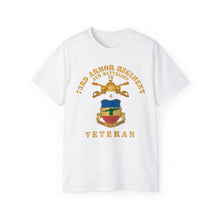 Load image into Gallery viewer, Unisex Ultra Cotton Tee - 4th Battalion 73rd Armor Regiment - Veteran W DUI wo At War - Br X 300
