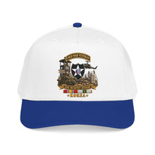 Load image into Gallery viewer, Mid Profile Baseball Cap - Army - 2nd Infantry Division w Br - Ribbon COLD WAR Vet Tab - Korea - 3D - Enhanced
