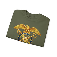 Load image into Gallery viewer, Crewneck Sweatshirt - Quartermaster Corps Branch Insignia - 3D - Enhanced
