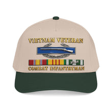 Load image into Gallery viewer, Mid Profile Baseball Cap - Army - Vietnam Veteran - Cbt Infantryman w CIB VN SVC - 3D X 300
