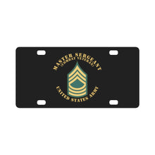 Load image into Gallery viewer, Army - Master Sergeant - MSG - Combat Veteran - Flat X 300 Classic License Plate
