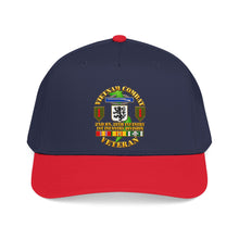 Load image into Gallery viewer, Mid Profile Baseball Cap - Vietnam Veteran Combat - 2nd Bn, 28th Infantry - 1st ID - with VN SVC - 3D - Transparent
