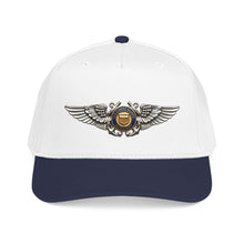 Load image into Gallery viewer, Mid Profile Baseball Cap - USCG - Aviator Badge - Auxiliary wo txt - 3D - Enhanced

