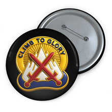 Load image into Gallery viewer, Custom Pin Buttons - Army - DUI - 10th Mountain Division wo txt - 3D - Enhanced
