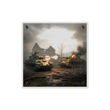 Load image into Gallery viewer, Acrylic Wall Art Panel - M10 Wolverine battles German Panzer Tank WWII
