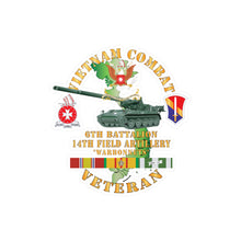 Load image into Gallery viewer, Kiss-Cut Vinyl Decals - 6th Bn, 14th Artillery Regiment - w 1st Field Force - M107 - 175mm Gun - Vietnam Vet w VN SVC
