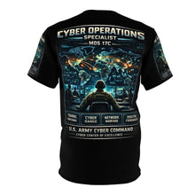 Load image into Gallery viewer, U.S. Army Cyber Warfare All-Over Print Tee — "Warfare in the Fifth Domain"
