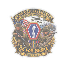 Load image into Gallery viewer, Kiss-Cut Stickers - Army - 442nd Airborne Infantry Regimental Combat Team - 3D - Enhanced with EUR WWII SVC

