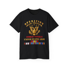 Load image into Gallery viewer, Unisex Ultra Cotton Tee - Army - IRAQI FREEDOM Veteran - Combat Veteran - 3d enhanced
