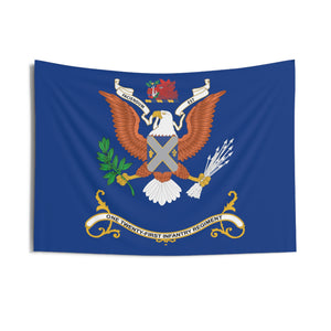 Indoor Wall Tapestries - 121st Infantry Regiment Regimental Colors Tapestry - FACIENDUM EST