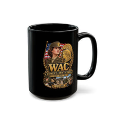 Load image into Gallery viewer, Black Mug  (15oz) - WAC - Womens Army Corps - WWII - 3D - Enhanced
