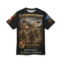 Load image into Gallery viewer, 2nd Battalion 1st Infantry "Legionnaires" All-Over Print Tee — Vietnam Tribute with CIB
