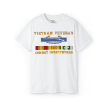 Load image into Gallery viewer, Unisex Ultra Cotton Tee - Army - Vietnam Veteran - Cbt Infantryman w CIB VN SVC
