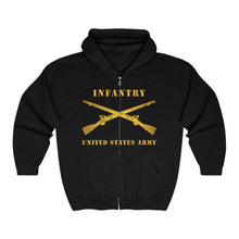 Load image into Gallery viewer, Unisex Heavy Blend™ Full Zip Hooded Sweatshirt - Infantry - Branch - US Army X 300

