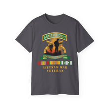 Load image into Gallery viewer, Unisex Ultra Cotton Tee - Army - Sentry Dog - 212th Military Police Company - Dog Fire w Br - Ribbon Vietnam War Veteran w VN SVC X 300
