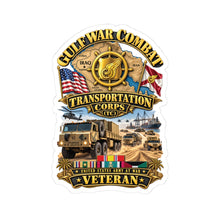 Load image into Gallery viewer, Kiss-Cut Stickers - Army - Gulf War Combat Vet  - Transportation Corps - 3D - Enhanced

