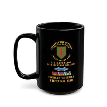 Load image into Gallery viewer, Black Mug (11oz/15oz) - Army - 1st Infantry Division - 2nd Bn, 28th Inf Regiment - Vietnam War
