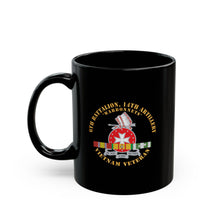 Load image into Gallery viewer, Black Mug (11oz, 15oz) - 6th Battalion, 14th Artillery Regiment - DUI - Warbonnets - VN SVC BAR - Top X 300
