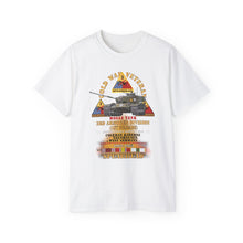 Load image into Gallery viewer, Unisex Ultra Cotton Tee - Army - Cold War Vet -  3rd Armored Division  - Gelnhausen, Germany - M60A3 Tank  - Spearhead w Fire - 1982-1984 w DUI - COLD X 300
