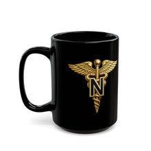 Load image into Gallery viewer, Black Mug  (15oz) - Army Nurse Corps Branch Insignia - 3D - Enhanced
