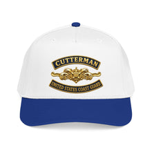 Load image into Gallery viewer, Mid Profile Baseball Cap - USCG - Cutterman - Officer w txt - 3D - Enhanced
