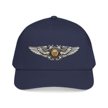 Load image into Gallery viewer, Mid Profile Baseball Cap - USCG - Aviator Badge - Auxiliary wo txt - 3D - Enhanced
