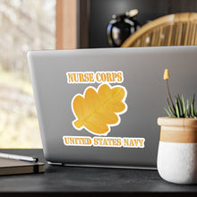 Load image into Gallery viewer, Kiss-Cut Vinyl Decals - Navy Nurse Corps Pin Branch w Txt wo Oak Leaf X 300 - 6X6 IN
