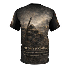 Load image into Gallery viewer, 369th Infantry Regiment Harlem Hellfighters All-Over Print Tee — 191 Days in Combat WWI
