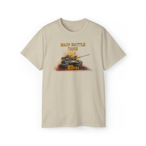 Unisex Ultra Cotton Tee - Main Battle Tank - M60A1 w Fire- Right Face