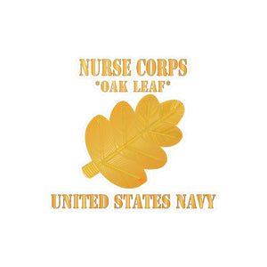 Kiss-Cut Vinyl Decals - Navy Nurse Corps Pin Branch w Txt - Oak Leaf X 300