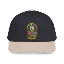 Load image into Gallery viewer, Mid Profile Baseball Cap - Vietnam Combat Veteran - 2nd Bn, 28th Inf 1st Inf Div - VN SVC w bronze star w OLC - 4 Stars w Battle Scene - 3D - Transparent
