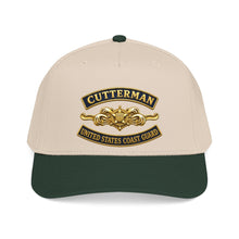 Load image into Gallery viewer, Mid Profile Baseball Cap - USCG - Cutterman - Officer w txt - 3D - Enhanced
