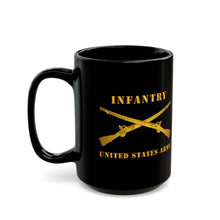 Load image into Gallery viewer, Black Mug  (15oz) - Army - Infantry - Branch - US Army X 300
