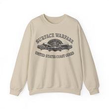 Load image into Gallery viewer, Crewneck Sweatshirt - USCG - Surface Warfare w txt - 3D - Enhanced
