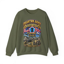 Load image into Gallery viewer, Crewneck Sweatshirt - Army - Phantom Army - Operation Fortitude - WWII - 1st FUSAG - 3D - Enhanced
