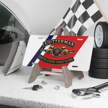 Load image into Gallery viewer, License Plate - USCG - Cutterman - Auxiliary w txt - 3D - Enhanced
