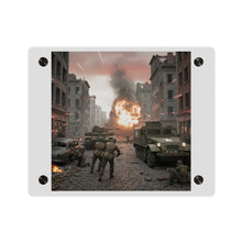 Load image into Gallery viewer, Acrylic Wall Art Panel - M3A1 - 9th Armor Division Attack - WWII
