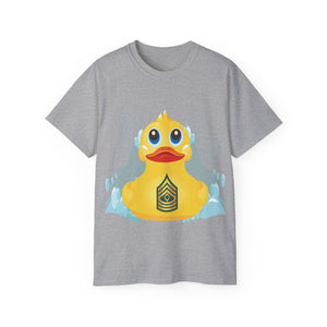 Unisex Ultra Cotton Tee - Yellow Rubber Duck - Front with Water - First Sergeant