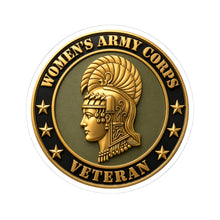 Load image into Gallery viewer, Kiss-Cut Stickers - Army - Women's Army Corps Veteran - 3D - Enhanced
