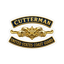 Load image into Gallery viewer, Kiss-Cut Stickers - USCG - Cutterman - Officer w txt - 3D - Enhanced
