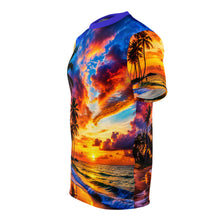 Load image into Gallery viewer, Tropical Sunset Palm Reflection Tee
