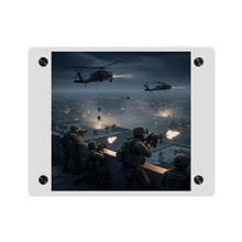 Load image into Gallery viewer, Acrylic Wall Art Panel - Night Air Assault by Army Rangers
