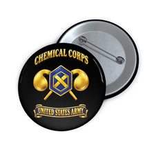 Load image into Gallery viewer, Custom Pin Buttons - Army - Medical Corps - US Army w Scene - 3D - Enhanced
