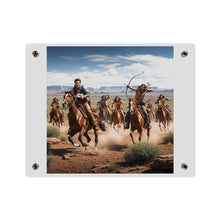 Load image into Gallery viewer, Acrylic Wall Art Panel - Apache Indians attacking a Pony Express Rider
