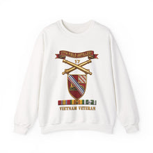 Load image into Gallery viewer, Crewneck Sweatshirt - Army - 17th Field Artillery w Br - Ribbon, Vietnam Veteran w VN SVC - 3D - Enhanced
