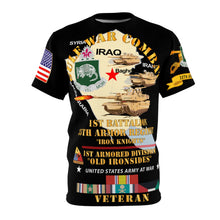 Load image into Gallery viewer, Unisex AOP - 1st Battalion, 35th Armor Regiment - To Conquer or Die - Gulf War Combat Veteran with Gulf War Service Ribbons
