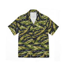 Load image into Gallery viewer, Hawaiian Camp Shirt — Vietnam Tiger Stripe Hydrographic Pattern

