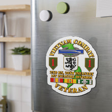 Load image into Gallery viewer, Die-Cut Magnet - Vietnam Veteran Combat - 2nd Bn, 28th Infantry - 1st ID - with VN SVC - 3D - Transparent
